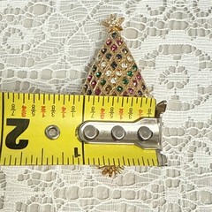 1960s Coro Craft Christmas Tree Brooch Signed
