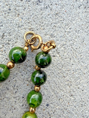 Vintage Bakelite Catalin Chunky Boho Necklace 27” 76.9g Tested Green Beads Deco