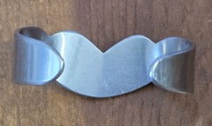 Vtg WWII Era Sterling Navy Pilot Trench Art Sweetheart Bracelet Stainless Sz 5.5