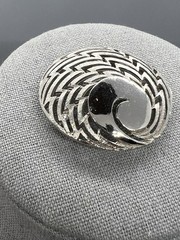 Vintage 60s 70s Corocraft Brooch 1.75“ Across Signed Openwork Textured