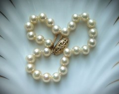 GORGEOUS MIKIMOTO BLUE LAGOON BL 14K 585 CULTURED OCEAN AKOYA PEARL BRACELET!