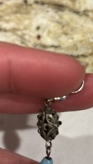 Turquoise Dangle Earrings Leverback Pierced Jewelry Vintage (?) See Description
