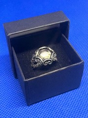 (06) Modernist 1950s Vintage 925 Sterling Silver Ring Adjustable – 3.75 g