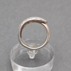 Vintage Rogers Bros Silver Plated Spoon Ring Size 10 Floral Scroll Band Upcycled