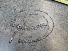 Vintage Cookie Lee Necklace double silver tone chain