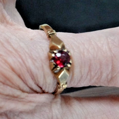Vintage Dainty 10k Ruby Ring Sz 5.25