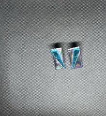 Vintage 80s Memphis Design Polymer Clay Earrings Abstract Geometric Post Studs