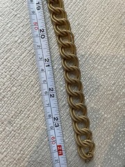 Vintage Miriam Haskell Russian Gold Tone Double Link Necklace Signed