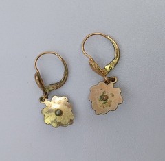 Vintage 14k Yellow Gold Franz Breuning Dangle Heart Earrings 1.1g