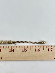 Vintage Crown Trifari Ball Bead Textured Gold Tone Chocker 14.5-16” Necklace