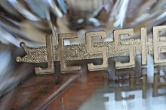 antique :* HAND-MADE NAME PIN “J E S S I E” *: c-clasp L@@K!!