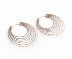 925 Sterling Silver Vintage Earrings Classic Cascade Loop Strand Hoop EG14531