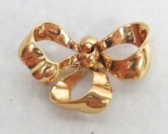 VINTAGE 19K GOLD BOW PENDANT & PENDANT WATCH HANGER BROOCH