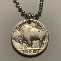 Antique – Random Date – Buffalo Nickel Necklace Chief Coin Pendant Great Gift 🎁