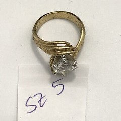 Vintage 18KT GE Gold Plated & Cubic Zirconia in Bold Look Ring varied sizes