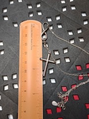 18 Inch Sterling Silver Infinity Cross Necklace