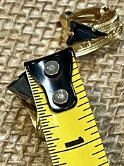 Vintage Art Deco Style Asymmetrical Gold Tone Clip On Earrings Signed