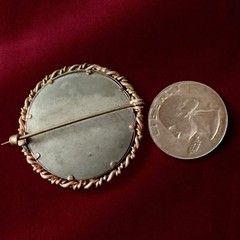 Victorian Mourning Photo Brooch Child Portrait Antique C Clasp Pin