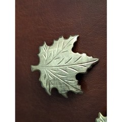 Vintage Gold Tone Maple Leaf Clip On Earrings