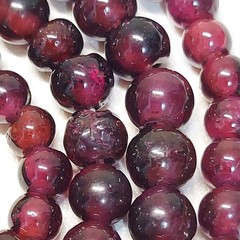 VTG Natural Garnet Graduated Hand Cut Bead Necklace 18.1″ Gold Tone Clasp 25.15g