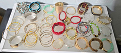 Mixed metal materials lot of 50 bracelets