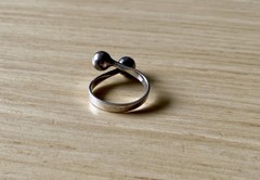 Sterling Silver MCM Scandinavian Norway Vintage Adjustable Ring