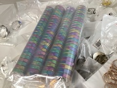 1lb Unsorted Modern Costume Rings Jewelry (M/F) Many Sizes Designs