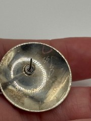 Vintage Courtney Peterson Sterling Silver Brass Fish Earrings Signed