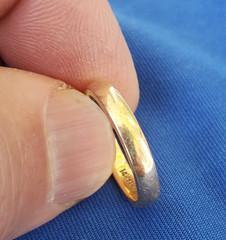 VINTAGE SOLID 14 KARAT GOLD Deco Wedding Band Size 6.5 ArtCarved Ring 3.23 Grams