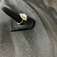3 Vintage Silver Toned Rings. Sz 7.5 Two Cluster One Art Deco Style