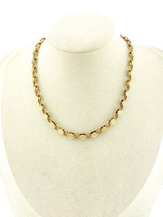 Antique Victorian Gold Filled Book Chain Necklace Locket Clasp 15 Inch