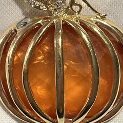Napier Brooch Pin Halloween Orange Fall Pumpkin Autumn Clasp Jewelry Accessory
