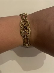 Camrose & Kross JBK Jacqueline Kennedy Vintage Amber Gold Tone Link Bracelet