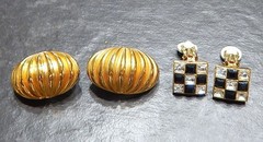 MCM Vintage Clip Earrings Jewelry Lot ~ Mid Century Rhinestone Glamour ~ 25 Pair