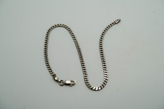 Vintage Sterling Silver 9.75″ x 3mm Curb Chain Bracelet JB47