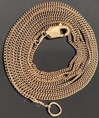 VTG 14K GOLD FILLED 1MM CURB CHAIN 28″ NECKLACE