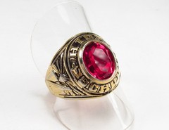 Vintage Vargas USA 18K GE Salesman Sample Display High School Class Ring Sz 8.75