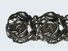 Vtg Sterling silver 3 Rose pin Brooch marked 6 grams