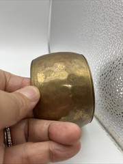 Vintage Hand Hammered Brass Bangle Chunky 2 Inches Wide-set Of 2