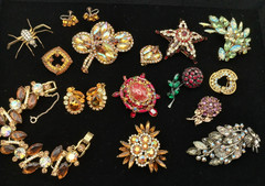 Vintage Rhinestone LOT Juliana Alice Caviness Warner Barclay 15 pcs