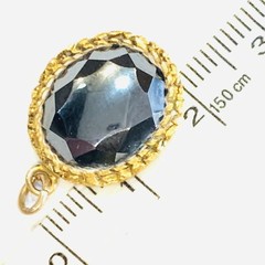 ANTQ Alaska Hematite Pendant 10K Solid Yellow Gold Black GOLD RUSH 3.08gr 21mm