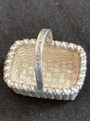 Vtg. FULL NAME HALLMARK BROWN COUNTY BASKET STERLING CHARM NOS RETIRED
