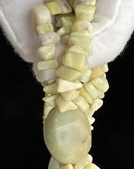 Vintage Tourmaline Quartz Stretch Bracelet 6.25in Green Chunky Boho 46.48g
