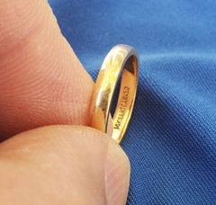 VINTAGE SOLID 14 KARAT GOLD Deco Wedding Band Size 6.5 ArtCarved Ring 3.23 Grams