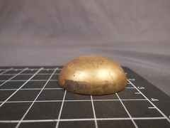 Dome round bowl w/patina brass stamping jewelry finding (osb337)