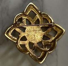 Vintage Gold Tone Brooch Pin Jewelry JMS-18