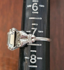 Vintage Uncas Mfg Co Sterling Silver CZ Ring