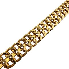 Vintage Monet Herringbone Classic Old Money Chic Gold Tone 17″ Chain Necklace
