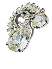 Vintage Eisenberg Rhinestone Fur Clip Brooch Beautiful