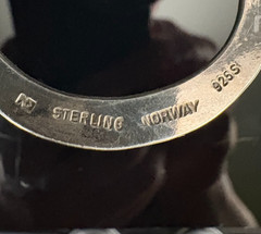 Anna Greta Eker Norway Sterling Silver Modernist Torque Necklace 58g 925s